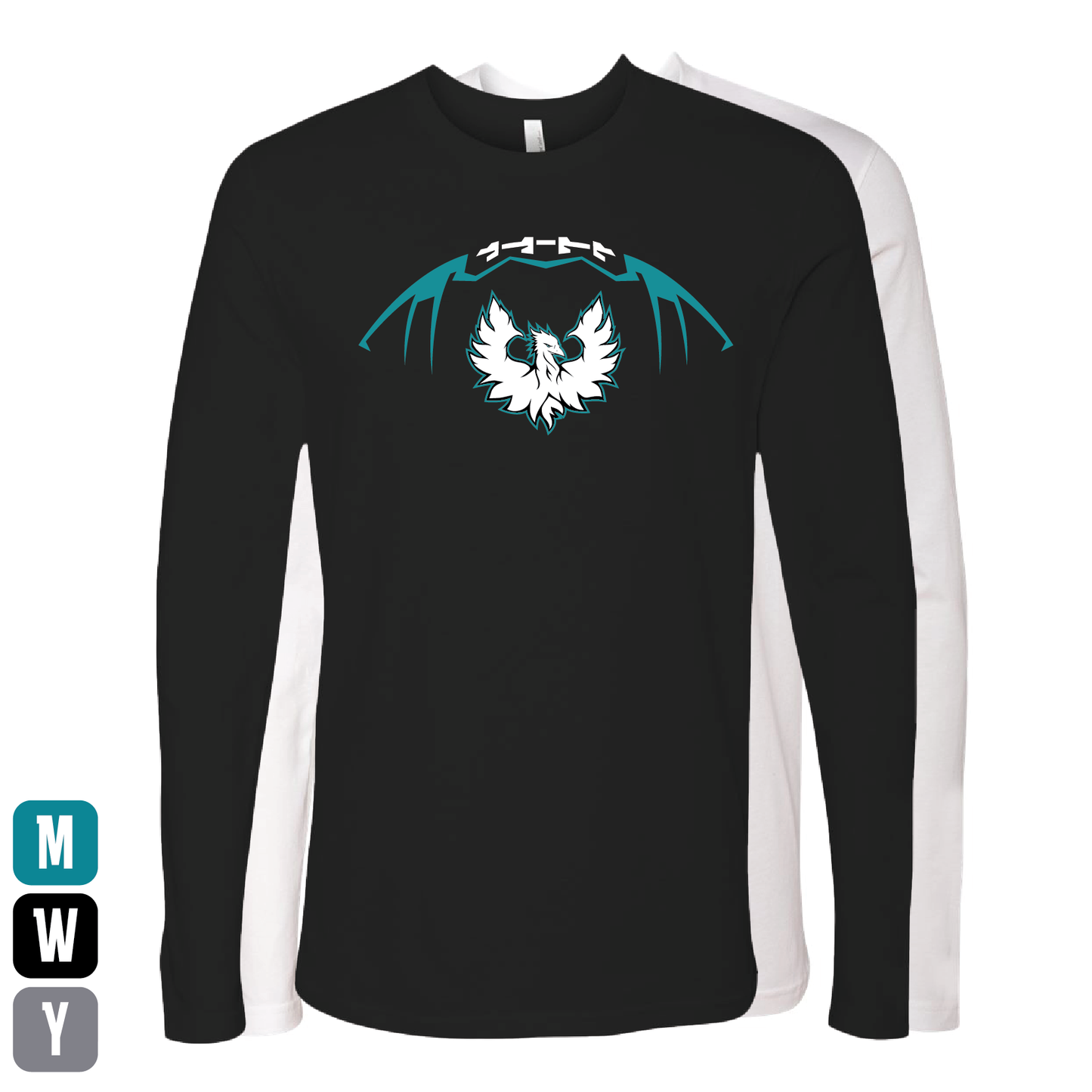 Football W/White Phoenix Logo - Mens | Womens | Youth Long Sleeve T-Shirt