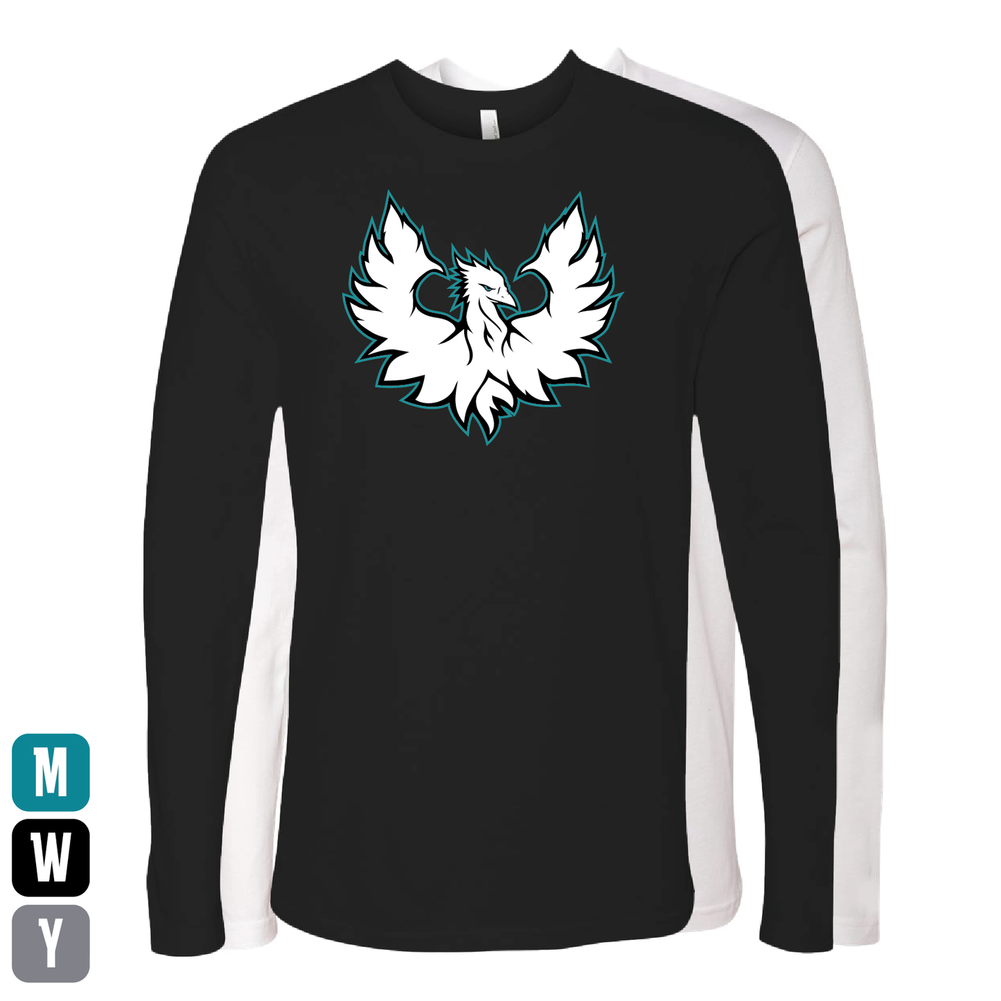 White Phoenix Logo - Mens | Womens | Youth Long Sleeve T-Shirt