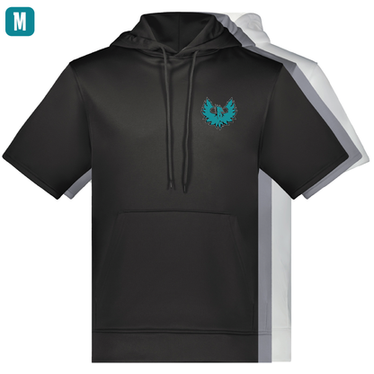 Teal Phoenix Logo - Adult Short Sleeve Hoodie