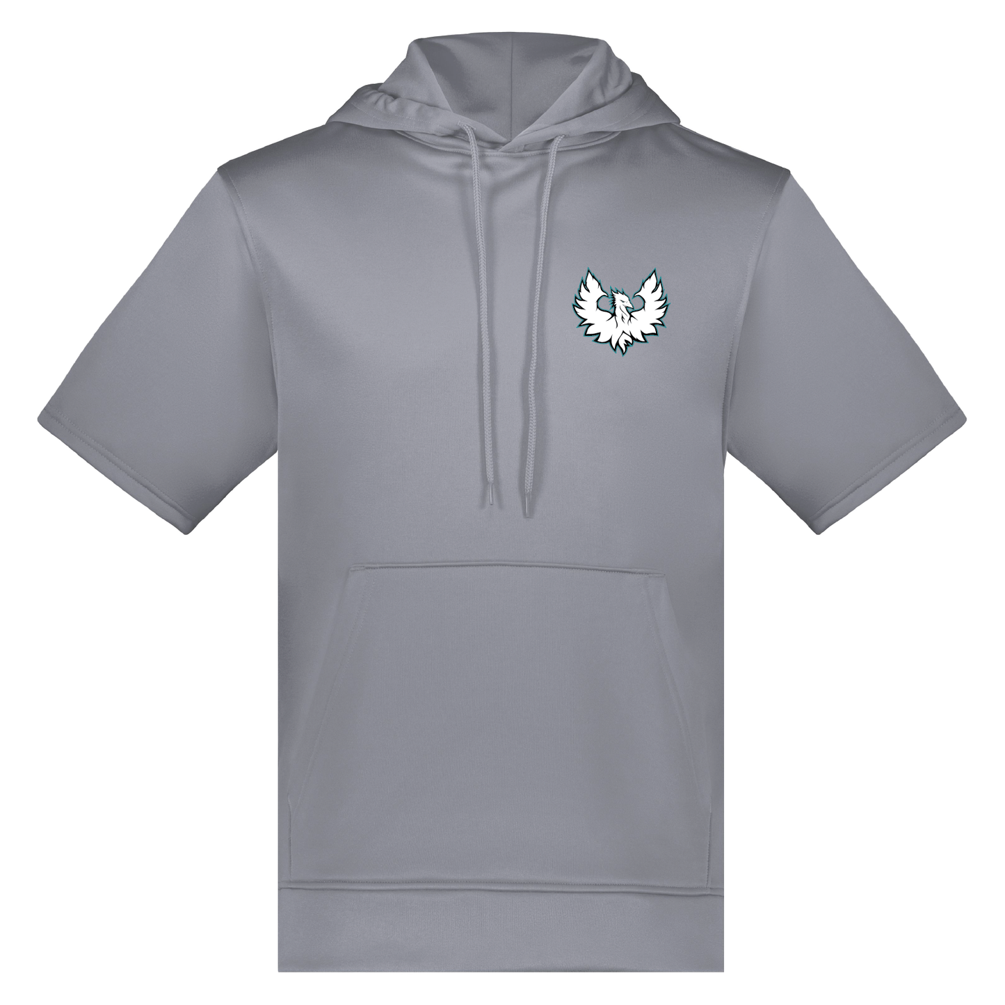 White Phoenix Logo - Adult Short Sleeve Hoodie