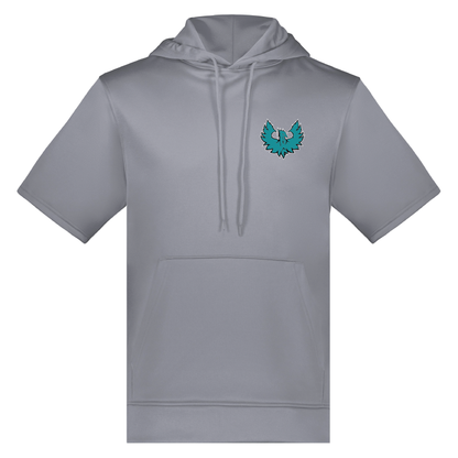 Teal Phoenix Logo - Adult Short Sleeve Hoodie
