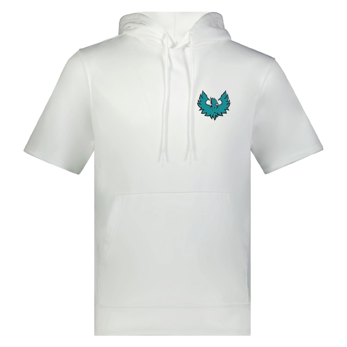 Teal Phoenix Logo - Adult Short Sleeve Hoodie