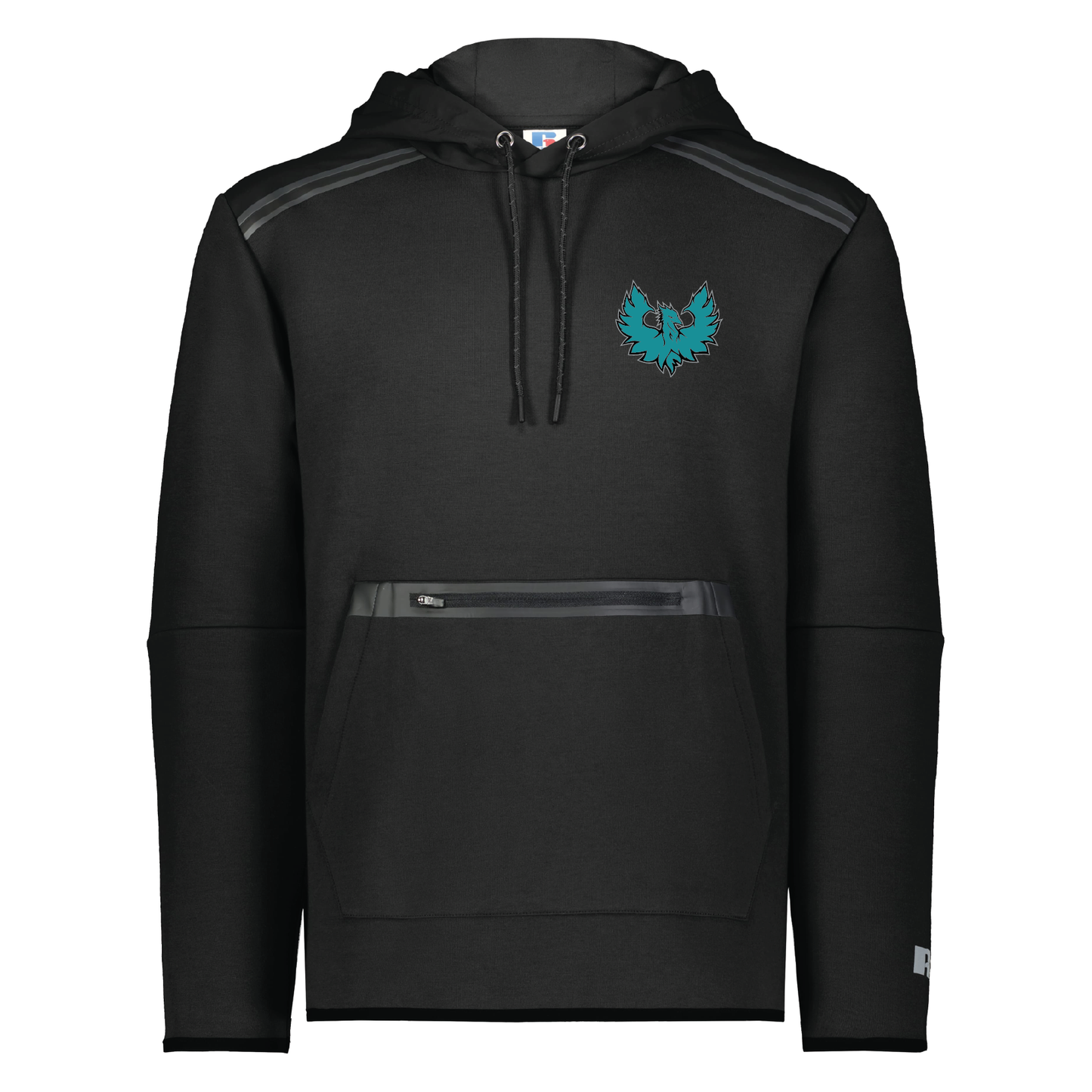 Teal Phoenix Logo - Adult Tech Fleece Hoodie