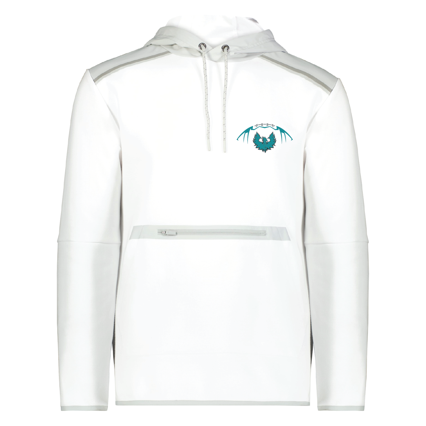Football W/Teal Phoenix Logo - Adult Tech Fleece Hoodie