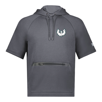 White Phoenix Logo - Adult Short Sleeve Tech Fleece Hoodie