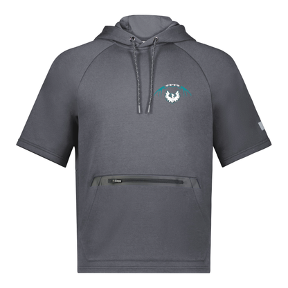 Football W/White Phoenix Logo - Adult Short Sleeve Tech Fleece Hoodie