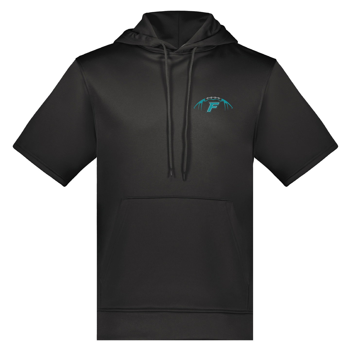 Football W/F Logo - Adult Short Sleeve Hoodie