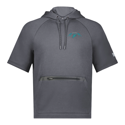 Football W/F Logo - Adult Short Sleeve Tech Fleece Hoodie