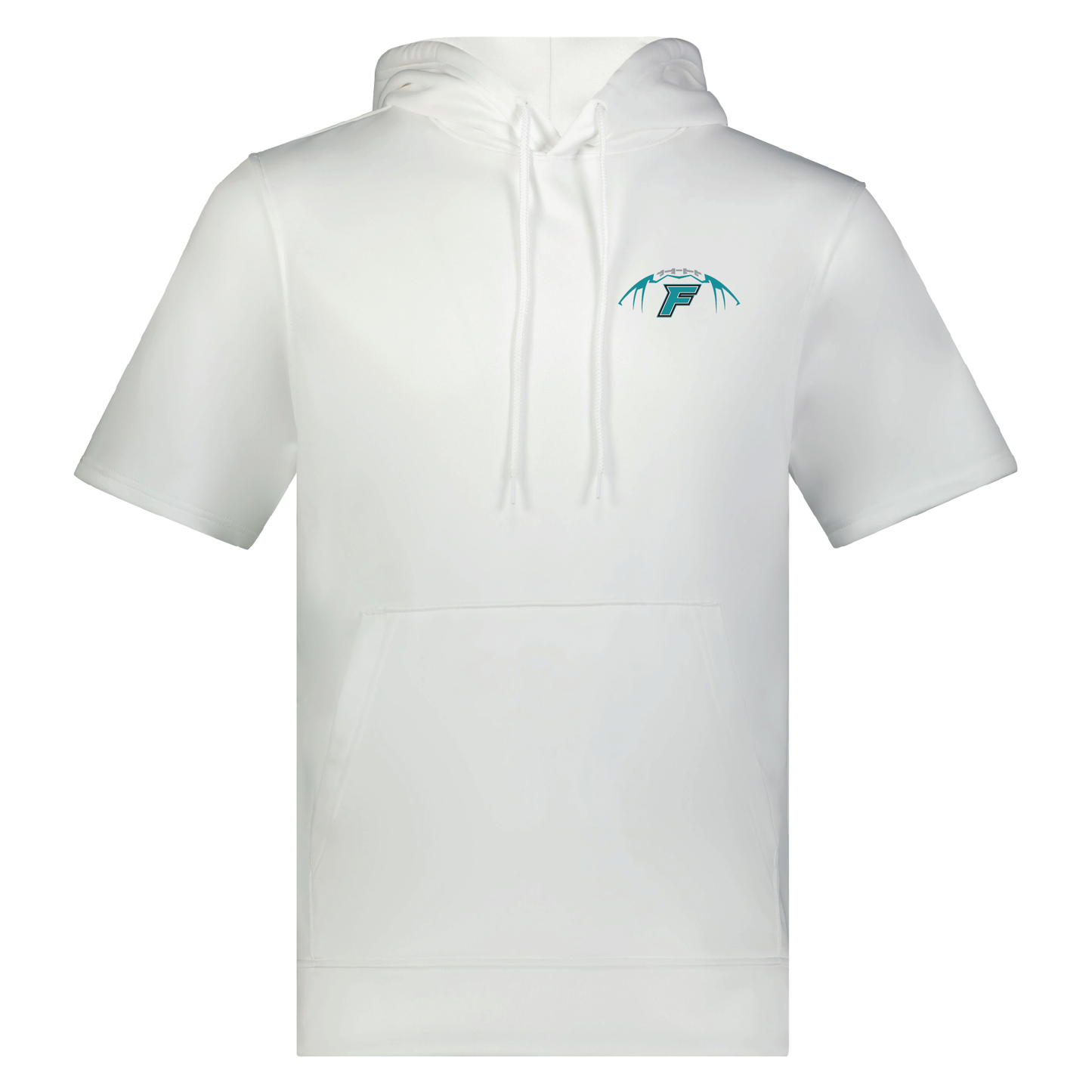 Football W/F Logo - Adult Short Sleeve Hoodie