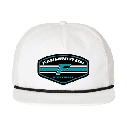 Farmington Football Stripe - 5 Panel High Profile Relaxed Cotton Blend Rope Hat