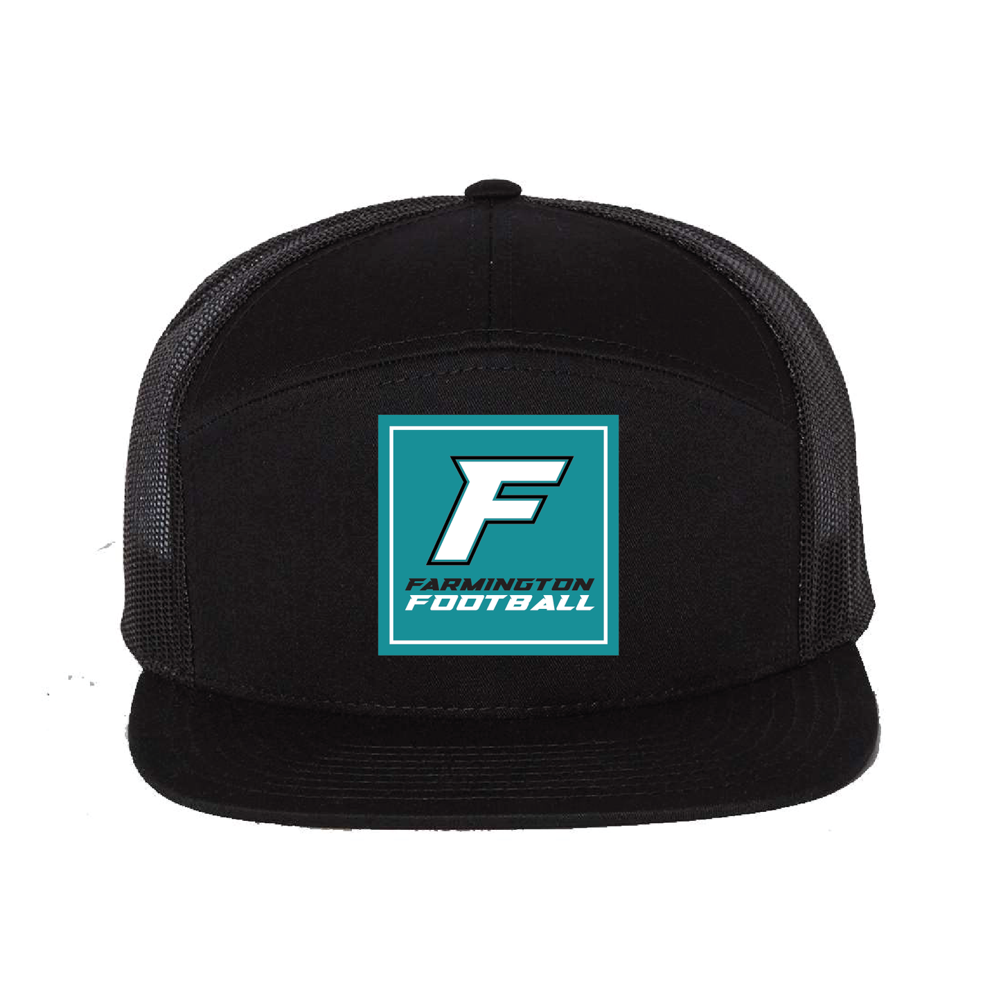 Farmington Football Square Patch - 7 Panel Trucker
