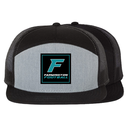 Farmington Football Square Patch - 7 Panel Trucker
