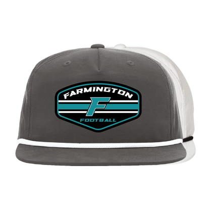 Farmington Football Stripe - 5 Panel High Profile Relaxed Cotton Blend Rope Hat
