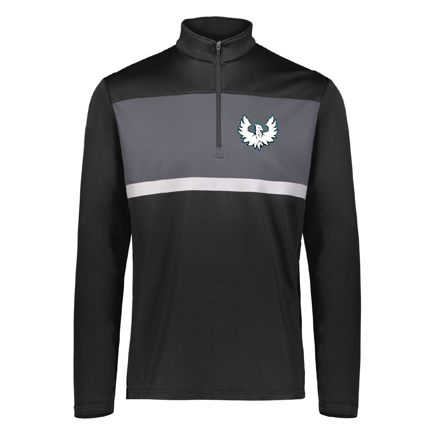 White Phoenix Logo - Mens | Womens PrismBold 1/4 Zip Pullover
