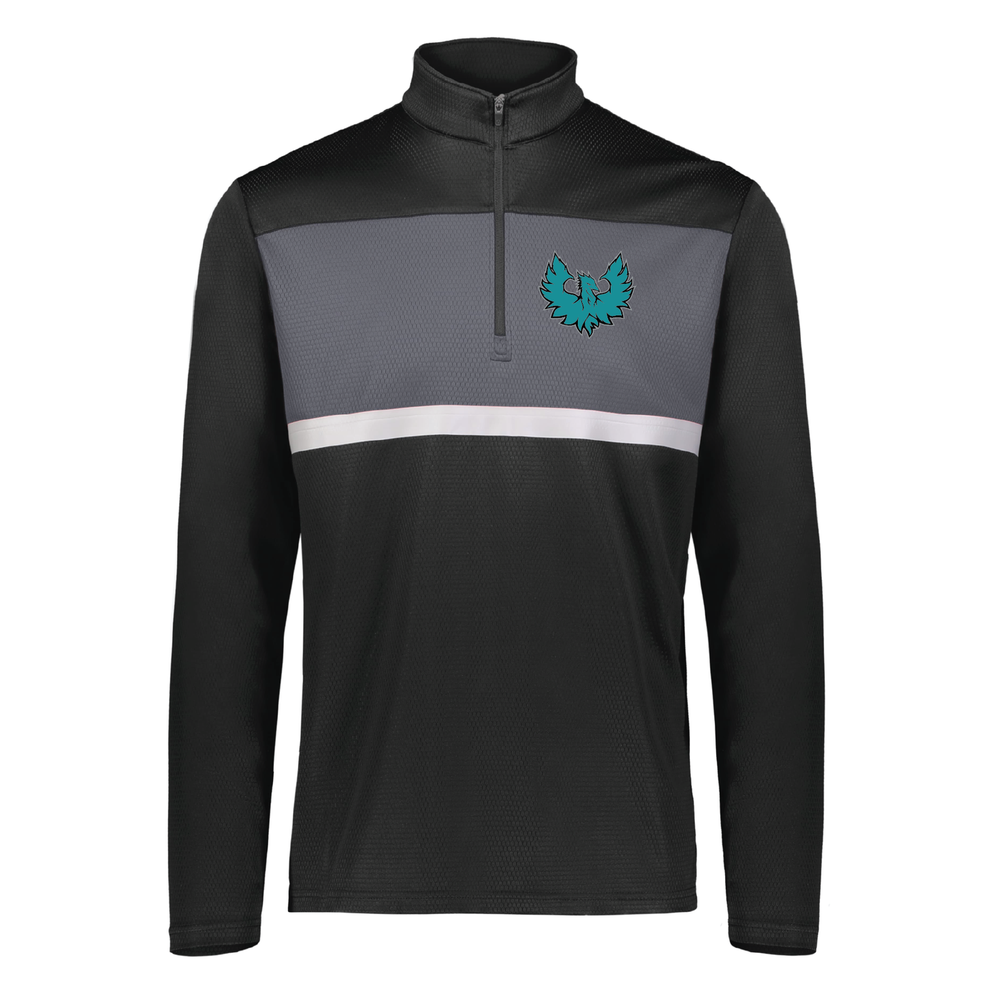 Teal Phoenix Logo - Mens | Womens PrismBold 1/4 Zip Pullover