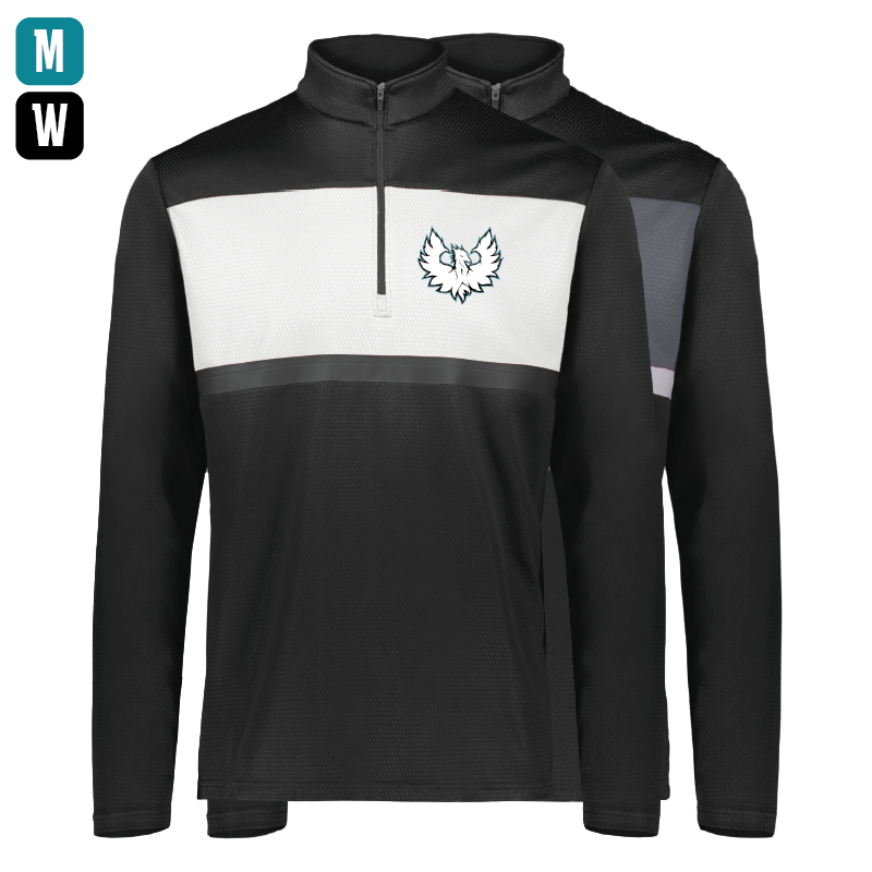 White Phoenix Logo - Mens | Womens PrismBold 1/4 Zip Pullover
