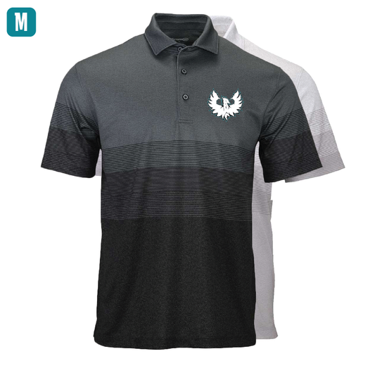 White Phoenix Logo - Mens Heathered Polo