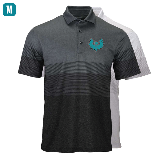 Teal Phoenix Logo - Mens Heathered Polo
