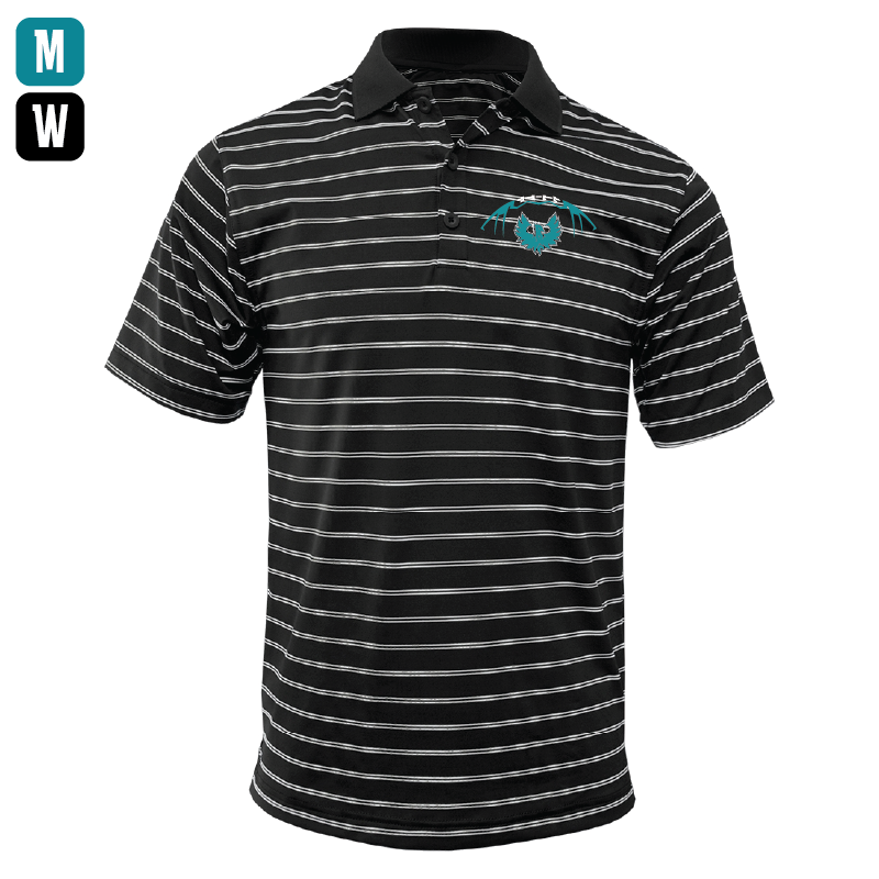 Football W/Teal Phoenix Logo - Mens | Womens Wide Stripe Polo
