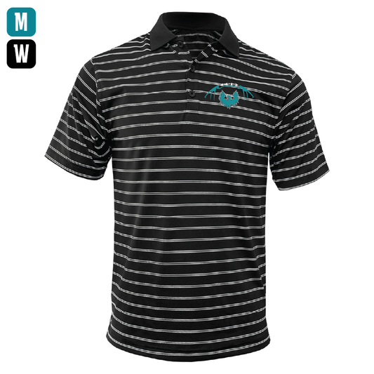 Football W/Teal Phoenix Logo - Mens | Womens Wide Stripe Polo