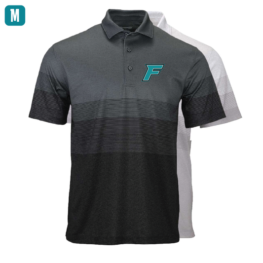 F Logo - Mens Heathered Polo
