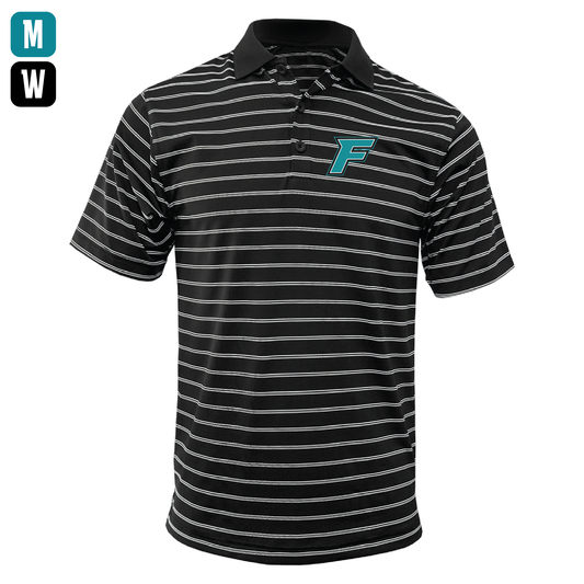 F Logo - Mens | Womens Wide Stripe Polo