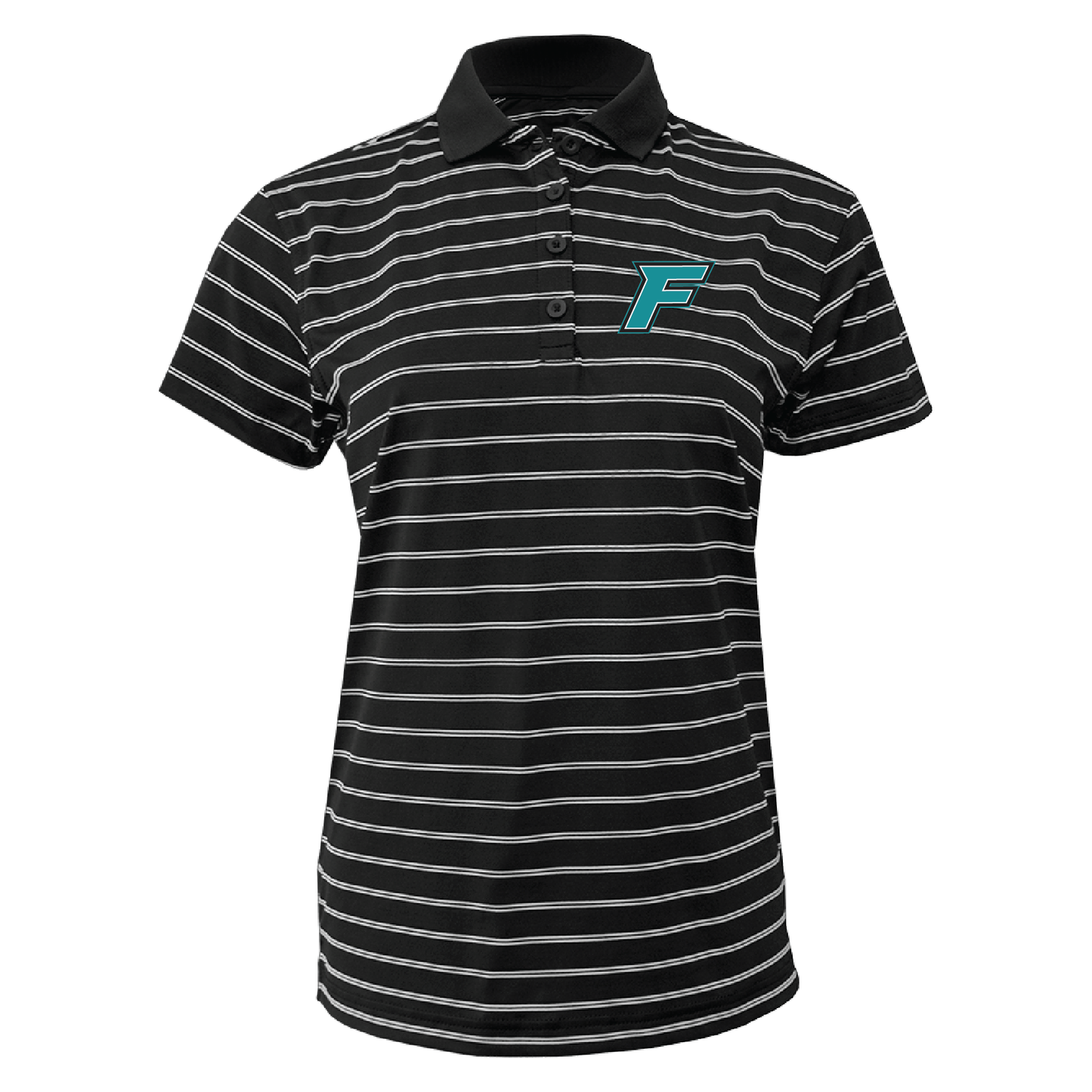 F Logo - Mens | Womens Wide Stripe Polo