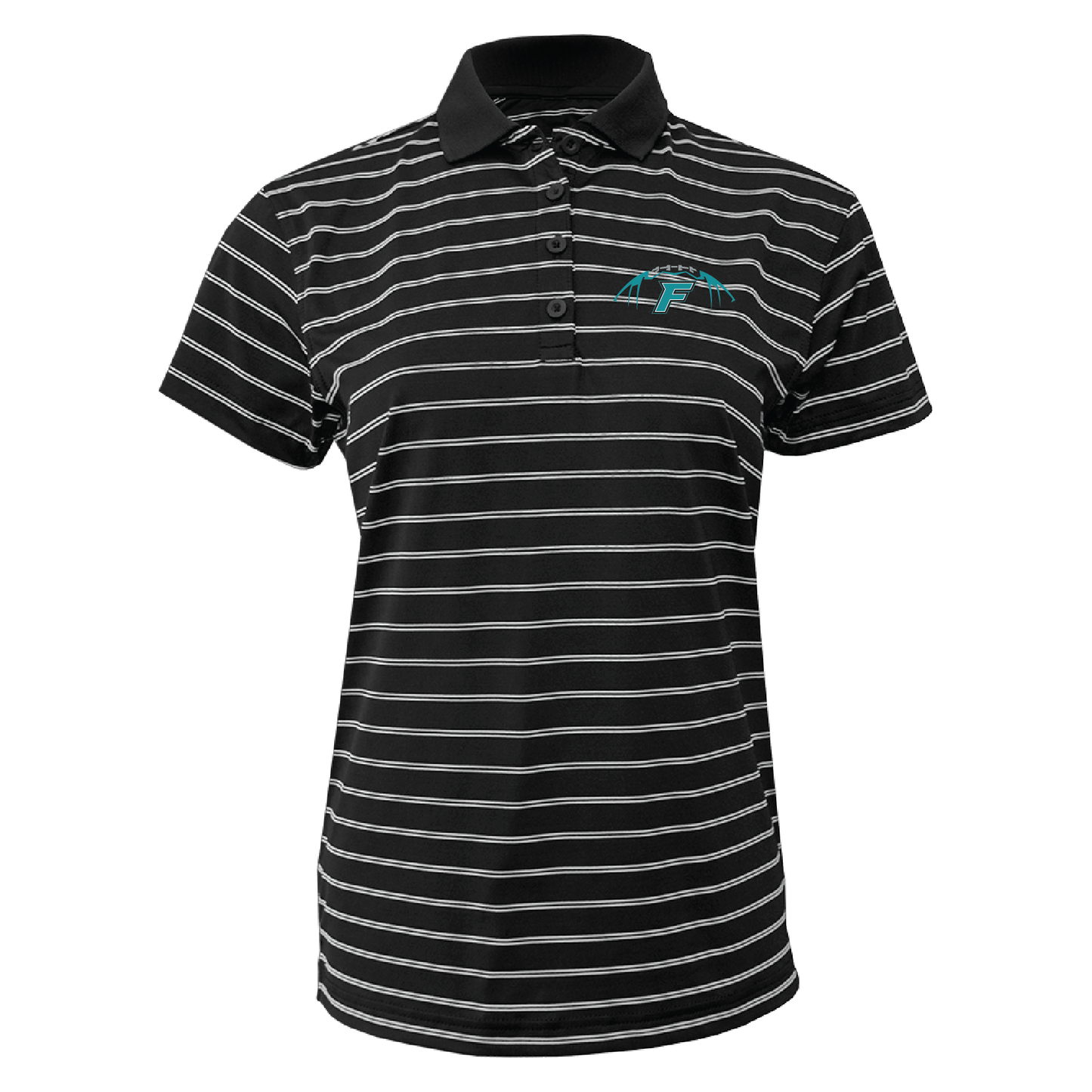 Football W/F Logo - Mens | Womens Wide Stripe Polo