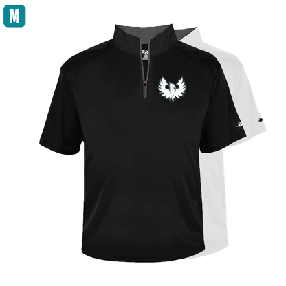 White Phoenix Logo -  Mens Short Sleeve 1/4 ZIP