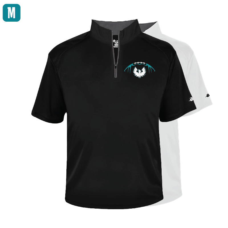Football W/White Phoenix Logo -  Mens Short Sleeve 1/4 ZIP