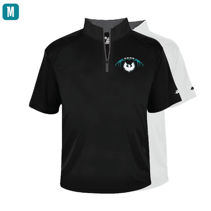 Football W/White Phoenix Logo -  Mens Short Sleeve 1/4 ZIP