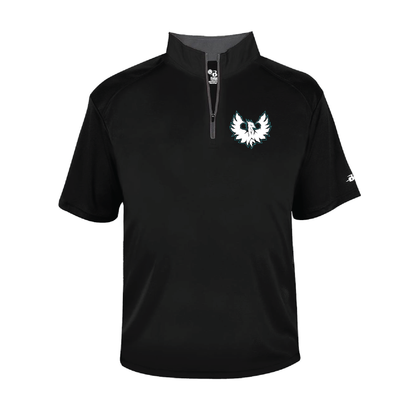 White Phoenix Logo -  Mens Short Sleeve 1/4 ZIP