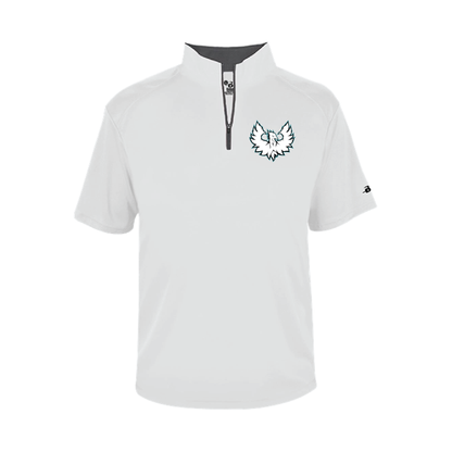 White Phoenix Logo -  Mens Short Sleeve 1/4 ZIP