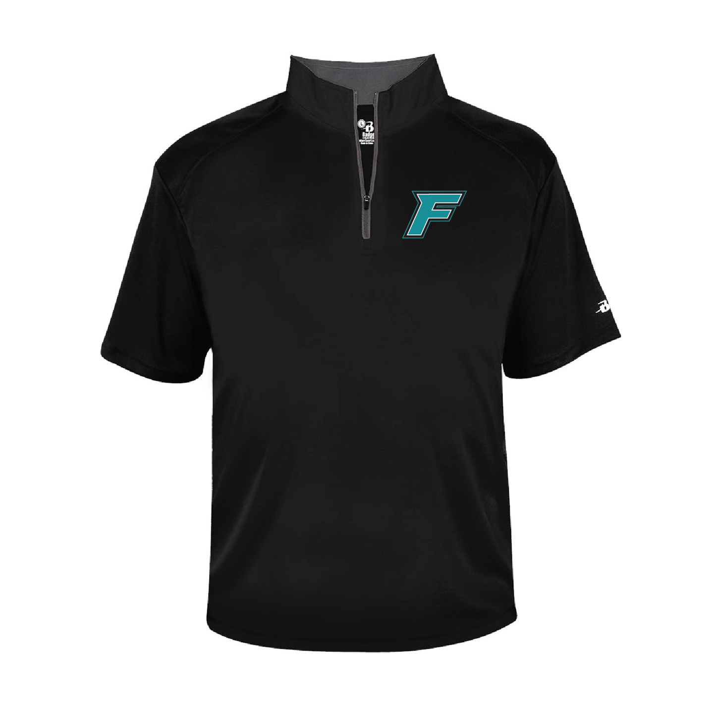 F Logo -  Mens Short Sleeve 1/4 ZIP