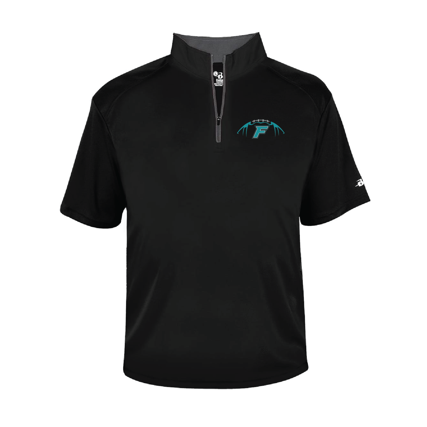 Football W/F Logo -  Mens Short Sleeve 1/4 ZIP