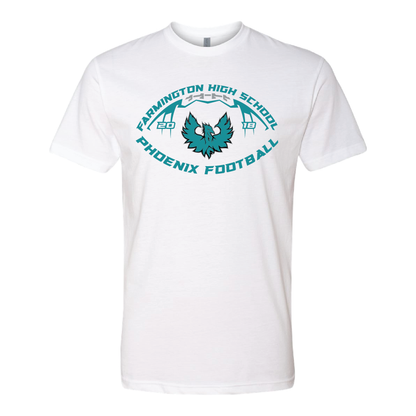 Farmington High School Phoenix Football W/Teal Phoenix - Mens | Womens | Youth CVC T-Shirt