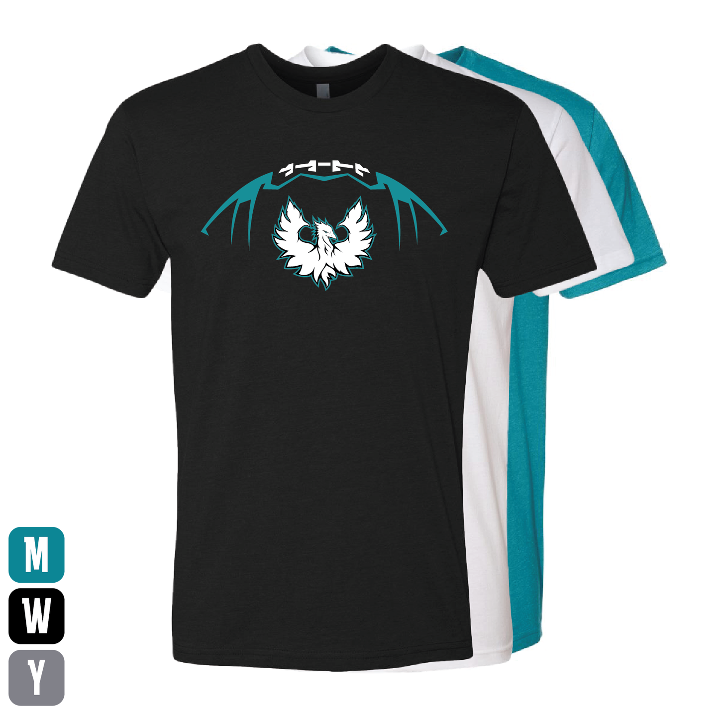 Football W/White Phoenix Logo - Mens | Womens | Youth CVC T-Shirt