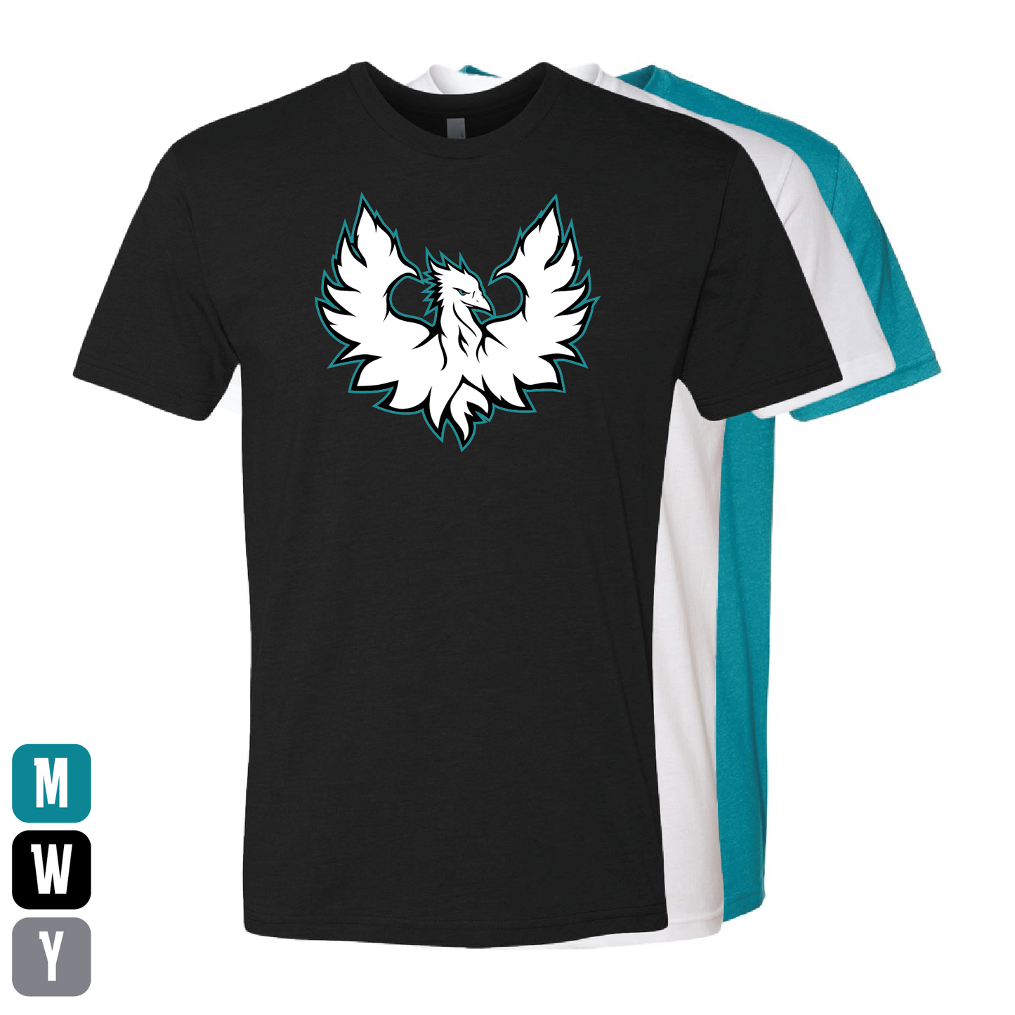 White Phoenix Logo - Mens | Womens | Youth CVC T-Shirt
