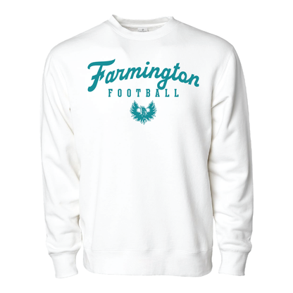 Farmington Script Football - Adult Crewneck Sweatshirt