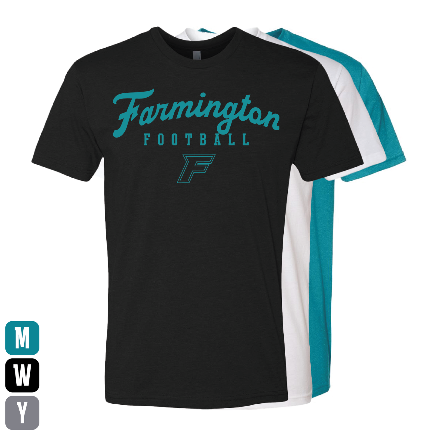 Farmington Script Football F Logo - Mens | Womens | Youth CVC T-Shirt