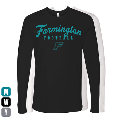 Farmington Script Football F Logo - Mens | Womens | Youth Long Sleeve T-Shirt