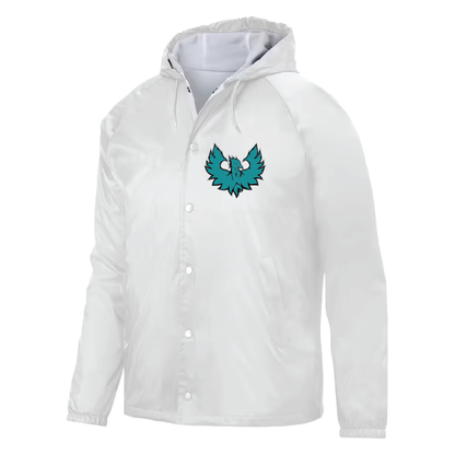 Teal Phoenix Logo - Mens Hooded Coach's Jacket