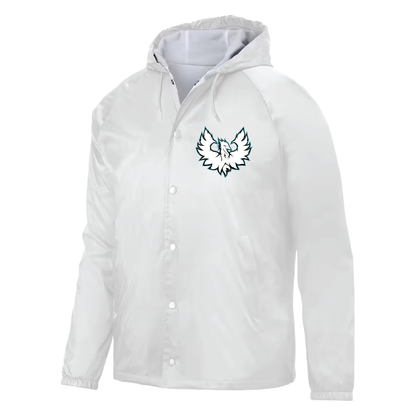 White Phoenix Logo - Mens Hooded Coach's Jacket