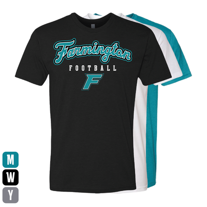 Farmington Football Script W/F Logo - Mens | Womens | Youth CVC T-Shirt
