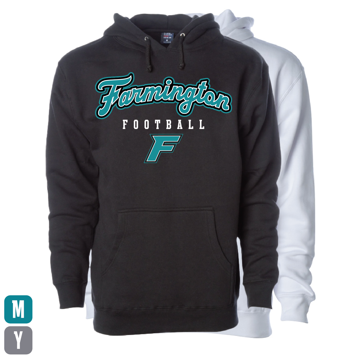 Farmington Football Script W/F Logo - Adult | Youth Hoodie