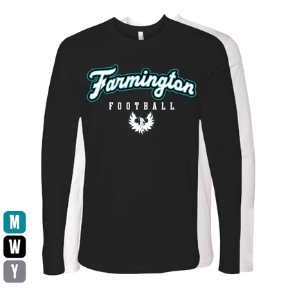 Farmington Football Script W/Phoenix Logo - Mens | Womens | Youth Long Sleeve T-Shirt