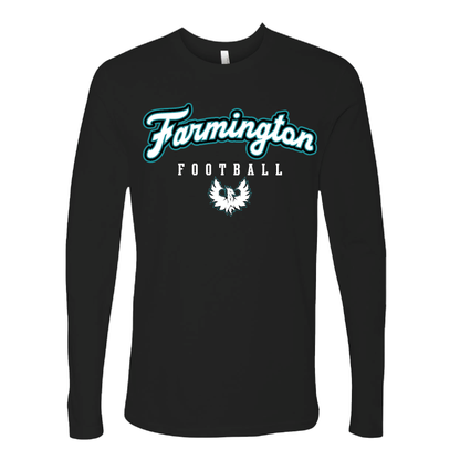 Farmington Football Script W/Phoenix Logo - Mens | Womens | Youth Long Sleeve T-Shirt