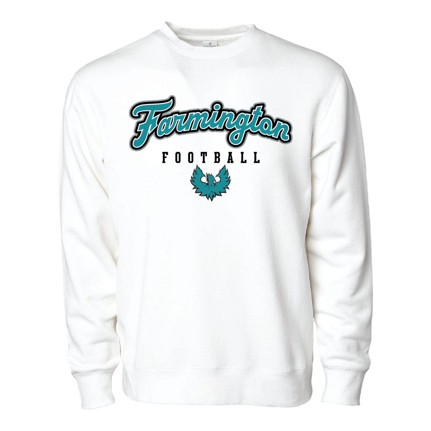 Farmington Football Script W/Phoenix Logo - Adult Crewneck Sweatshirt