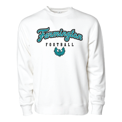 Farmington Football Script W/Phoenix Logo - Adult Crewneck Sweatshirt